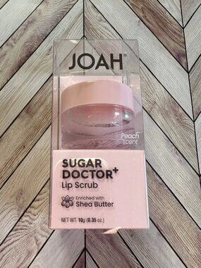 Joah Sugar Doctor Lip Scrub w/ Shea Butter 0.35 Oz Peach Scent KISS JLTS01